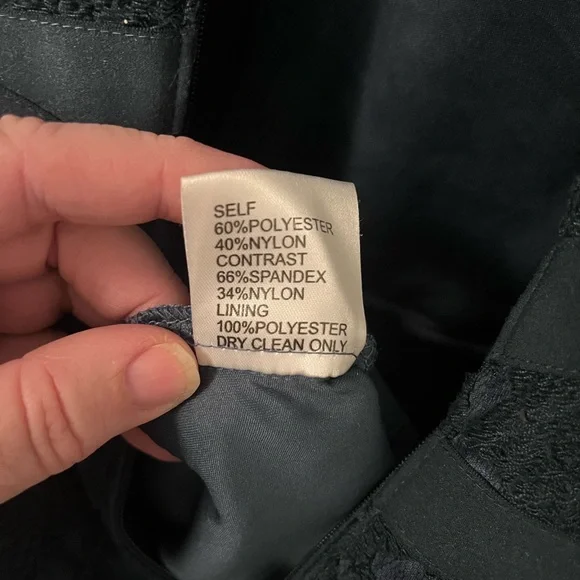 Tadashi Shoji Embroidered V-neck Lace Dress in Dark Teal Size 8 - Picture 5 of 6